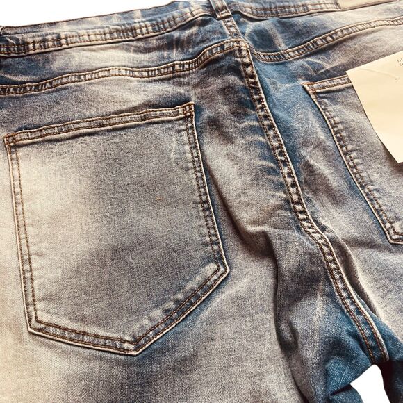 KDNK Comfort Stretch Distressed Moto Denim Jeans - Picture 14 of 16